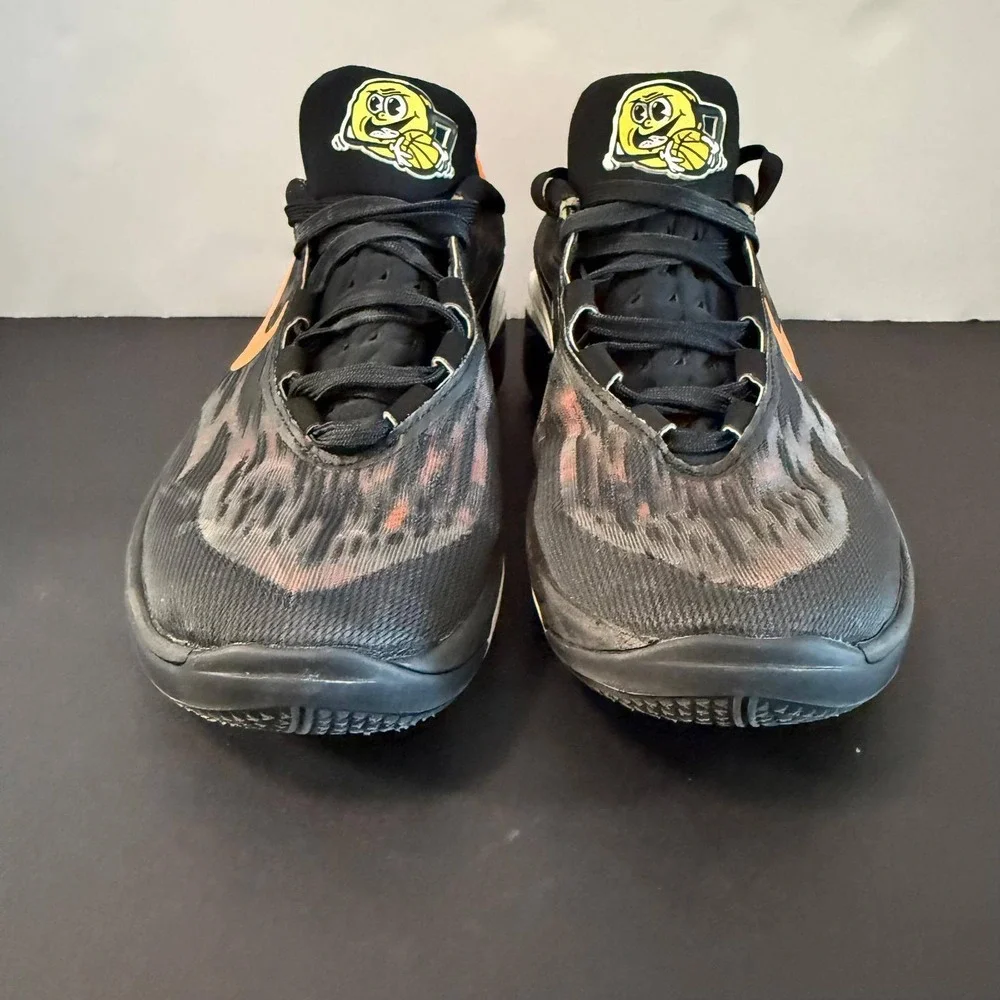Nike Air Zoom GT Cut 2 Black Total Orange Basketball Shoes DJ6015-004 Mens 9.5